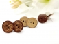 Preview: Kokos Knopf Ohrstecker Holz Natur Maserung Wald